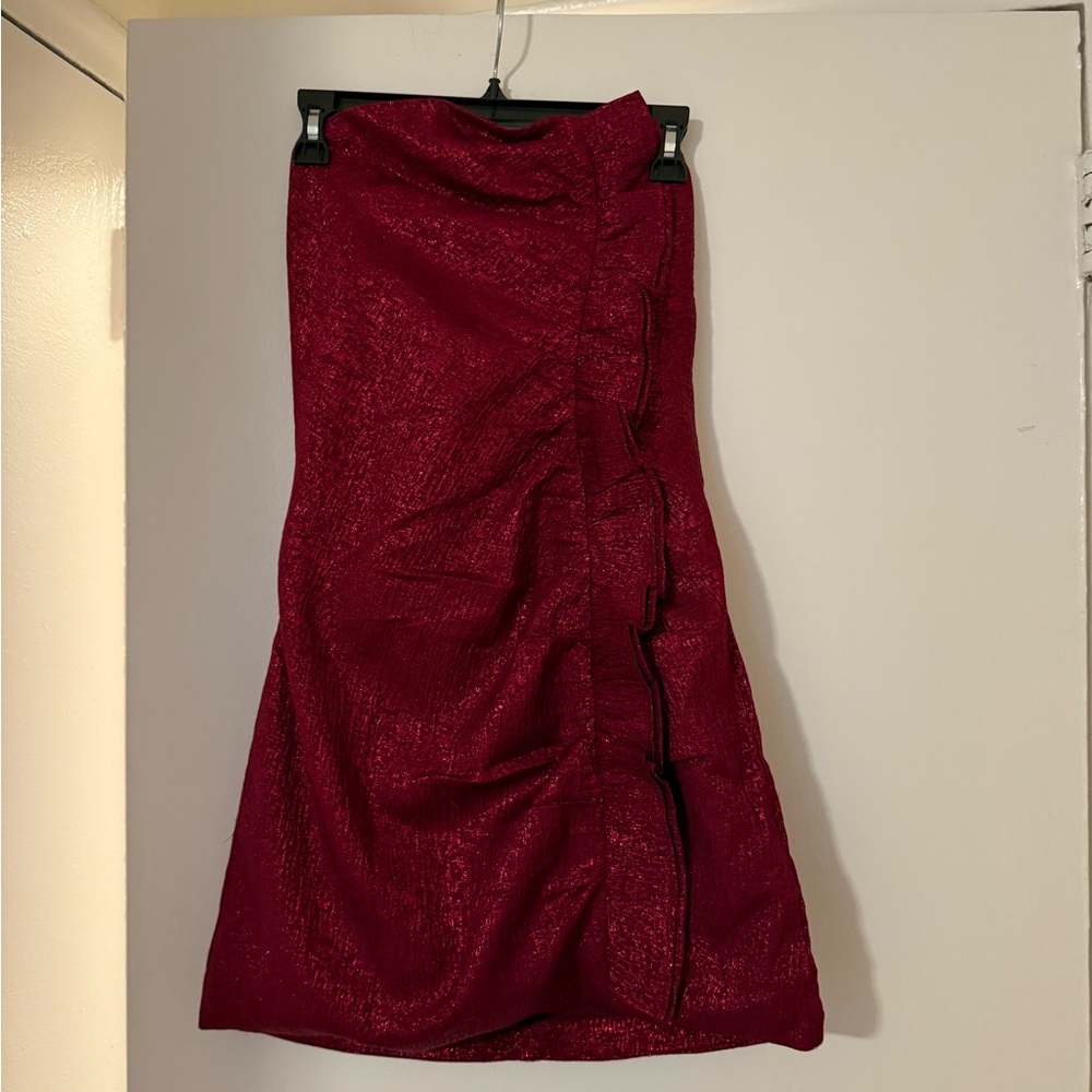 Ramy Brook Shimmering Red Lindy Dress